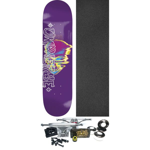 Umaverse Skateboards Evan Smith Skull Skateboard Deck - 8.5" x 32.25" - Complete Skateboard Bundle